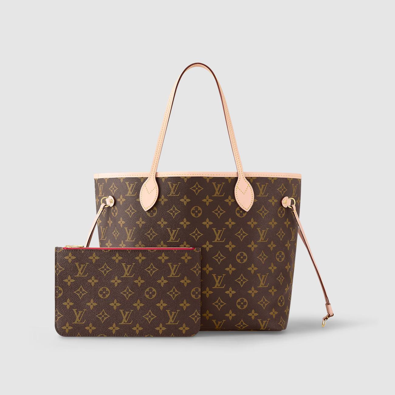 Túi Louis Vuitton Neverfull MM Nữ Monogram Đỏ Cherry